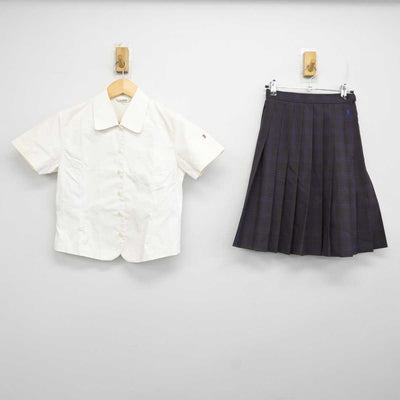 【中古】愛知県 岩倉総合高等学校 女子制服 3点 (シャツ・スカート) sf059624