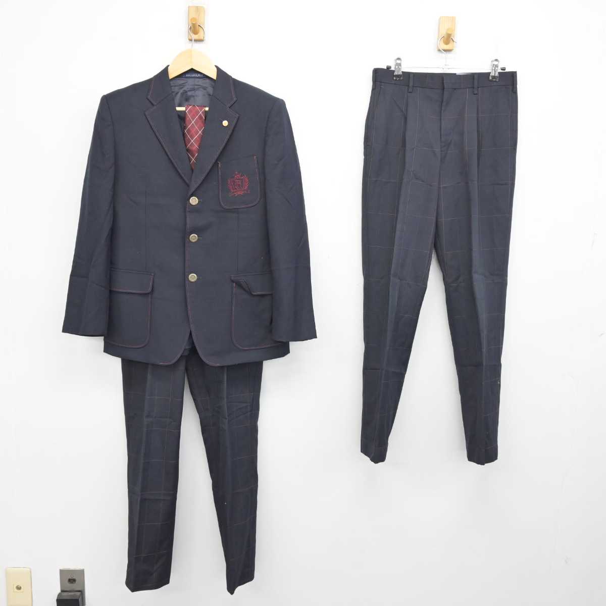 【中古】広島県 広陵高等学校 男子制服 5点 (ブレザー・ズボン・ズボン) sf059644