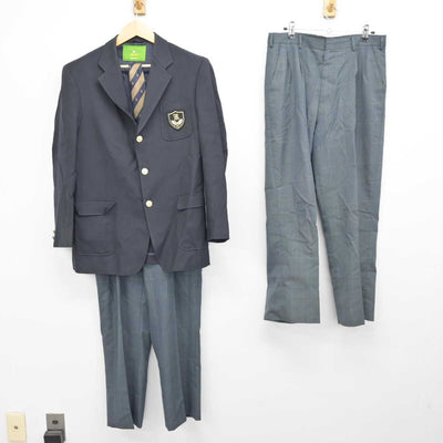 【中古】千葉県 柏井高等学校 男子制服 4点 (ブレザー・ズボン) sf059645