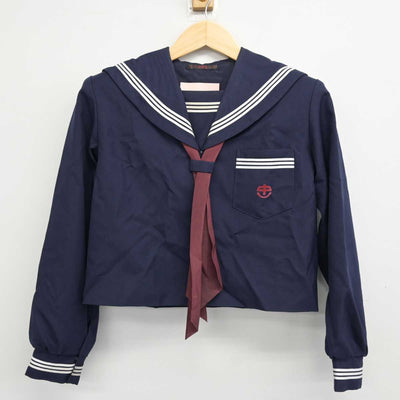 【中古】兵庫県 氷丘中学校 女子制服 3点 (セーラー服・スカート) sf059646