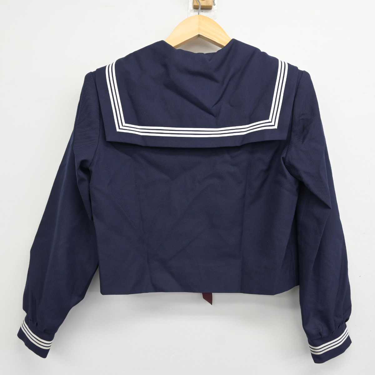 【中古】兵庫県 氷丘中学校 女子制服 3点 (セーラー服・スカート) sf059646