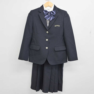 【中古】佐賀県 東明館中学校・高等学校 女子制服 4点 (ブレザー・シャツ・スカート) sf059652