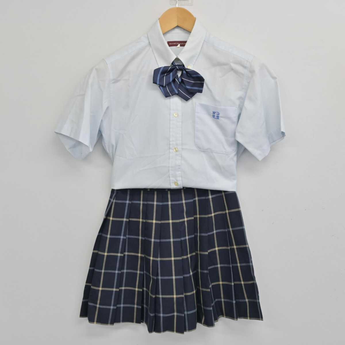 【中古】愛知県 日本福祉大学付属高等学校 女子制服 3点 (シャツ・スカート) sf059661