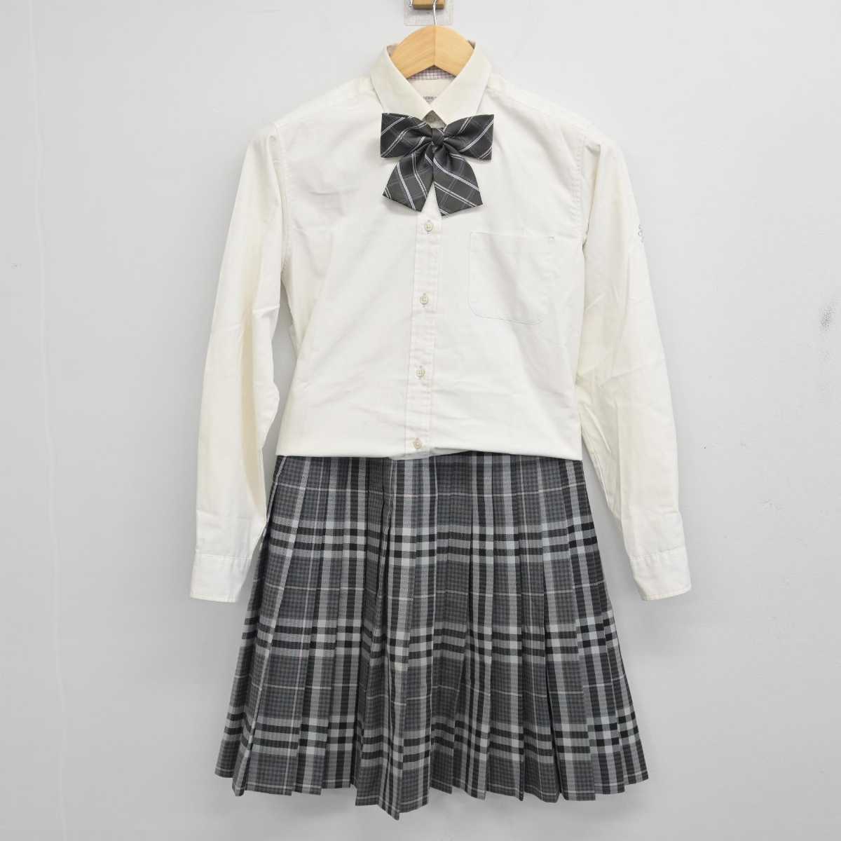 【中古】埼玉県 正智深谷高等学校 女子制服 6点 (ブレザー・シャツ・スカート) sf059668