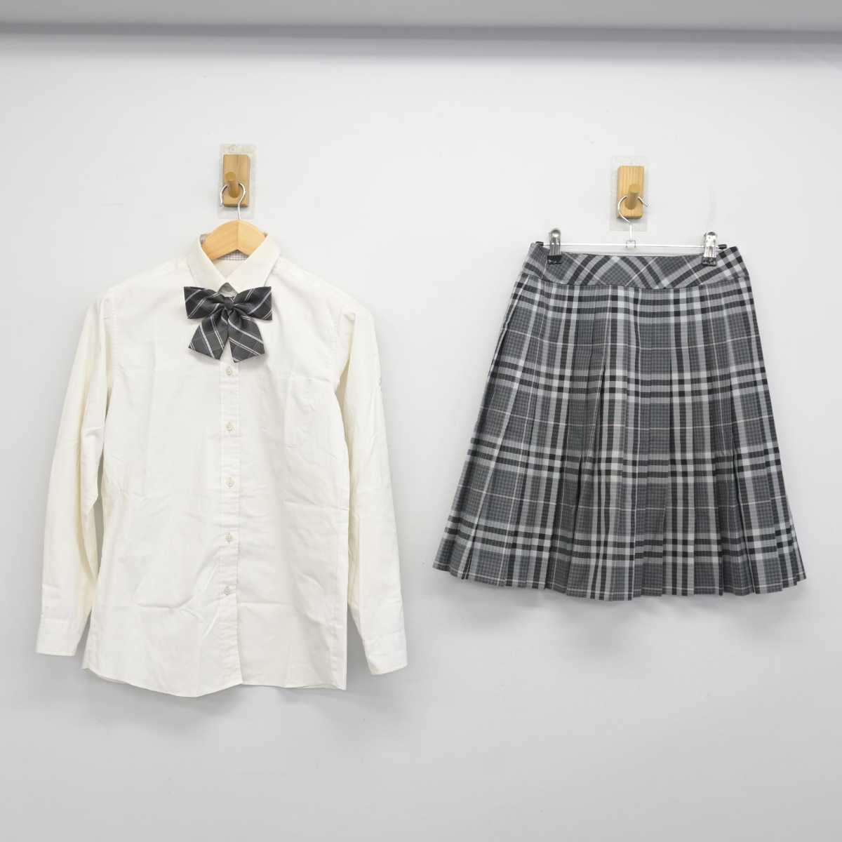 【中古】埼玉県 正智深谷高等学校 女子制服 6点 (ブレザー・シャツ・スカート) sf059668