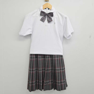 【中古】埼玉県 正智深谷高等学校 女子制服 4点 (シャツ・スカート) sf059670