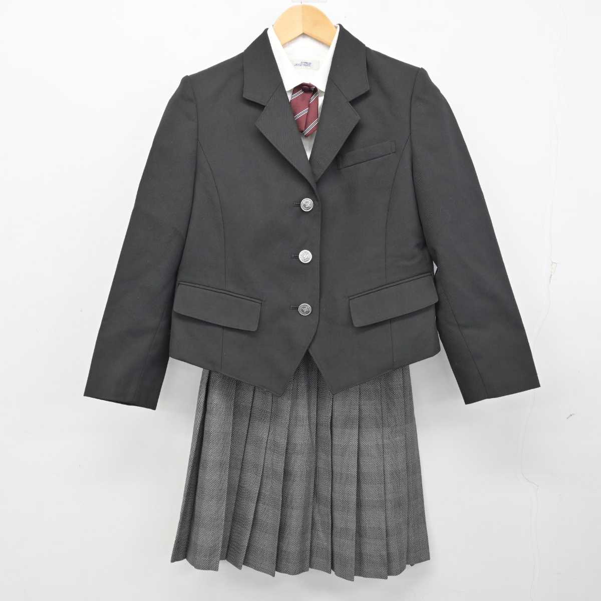 【中古】大阪府 小阪中学校 女子制服 4点 (ブレザー・シャツ・スカート) sf059676