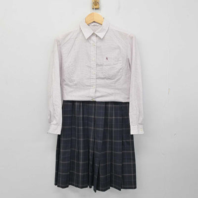 【中古】神奈川県 横浜清風高等学校 女子制服 3点 (ニット・シャツ・スカート) sf059682