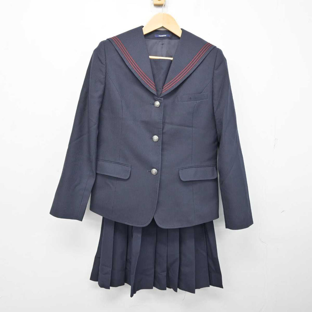 【中古】大阪府 早稲田摂陵高等学校 女子制服 2点 (セーラー服・スカート) sf059686