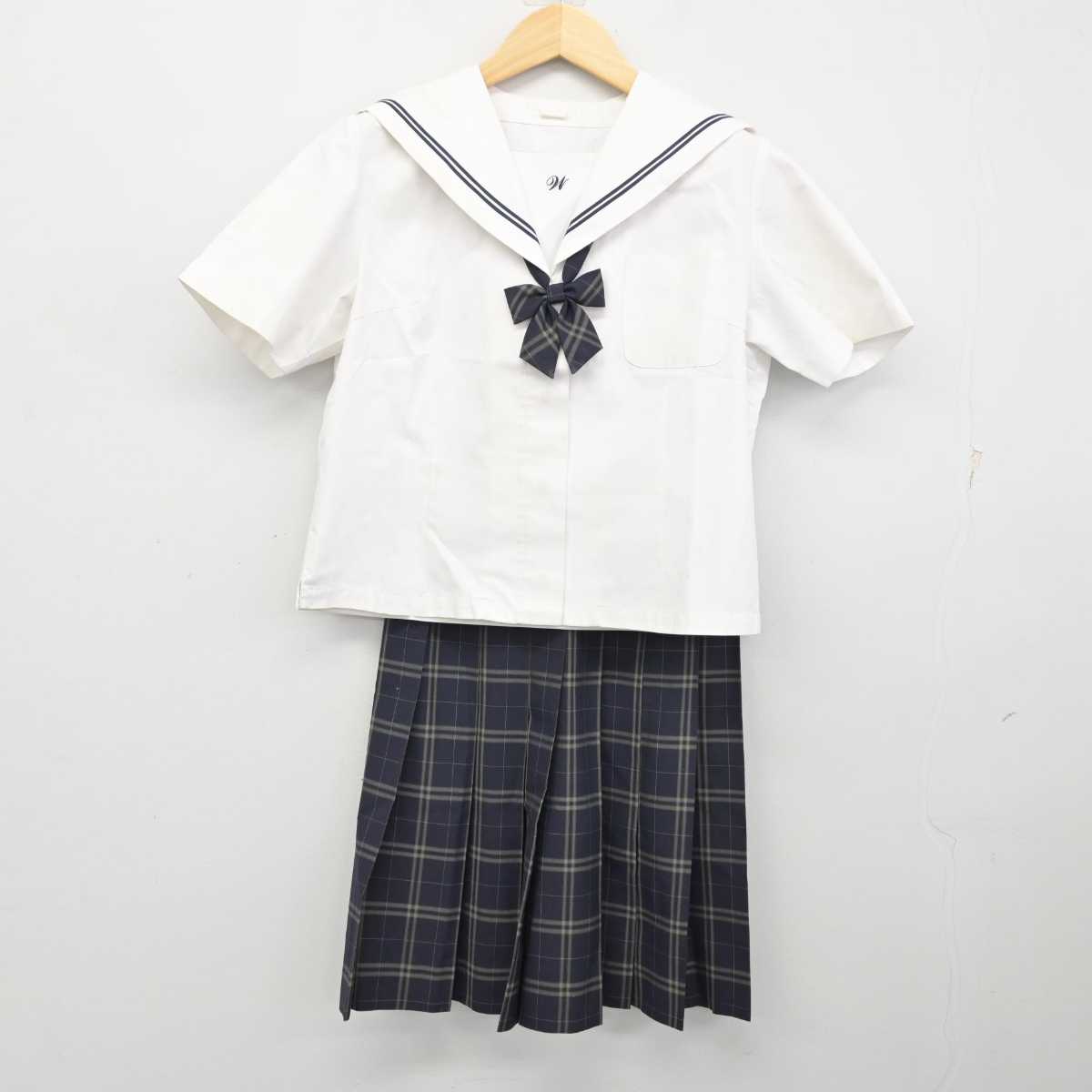 【中古】岡山県 和気閑谷高等学校 女子制服 4点 (セーラー服・スカート) sf059731