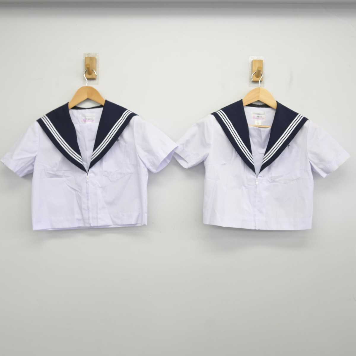 【中古】愛知県 祖父江中学校 女子制服 2点 (セーラー服) sf059736