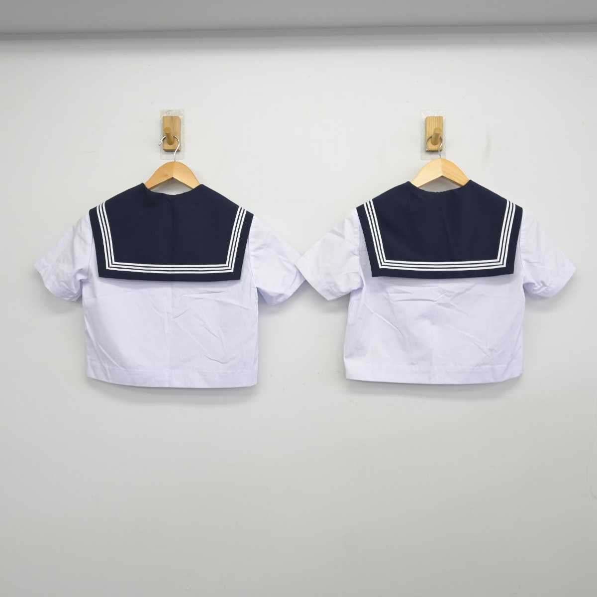 【中古】愛知県 祖父江中学校 女子制服 2点 (セーラー服) sf059736