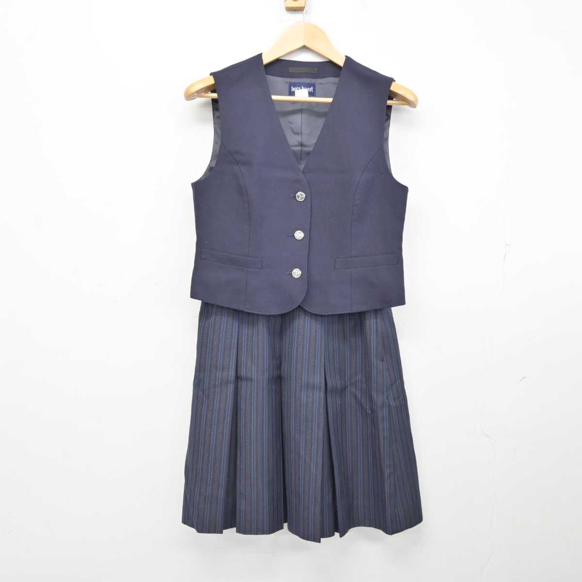 【中古】徳島県 城ノ内高等学校 女子制服 4点 (ブレザー・ベスト・スカート) sf059737