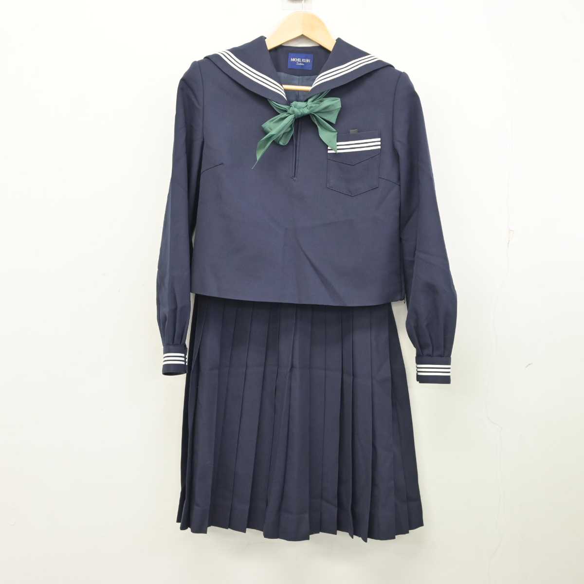 【中古】徳島県 城東中学校 女子制服 3点 (セーラー服・スカート) sf059740