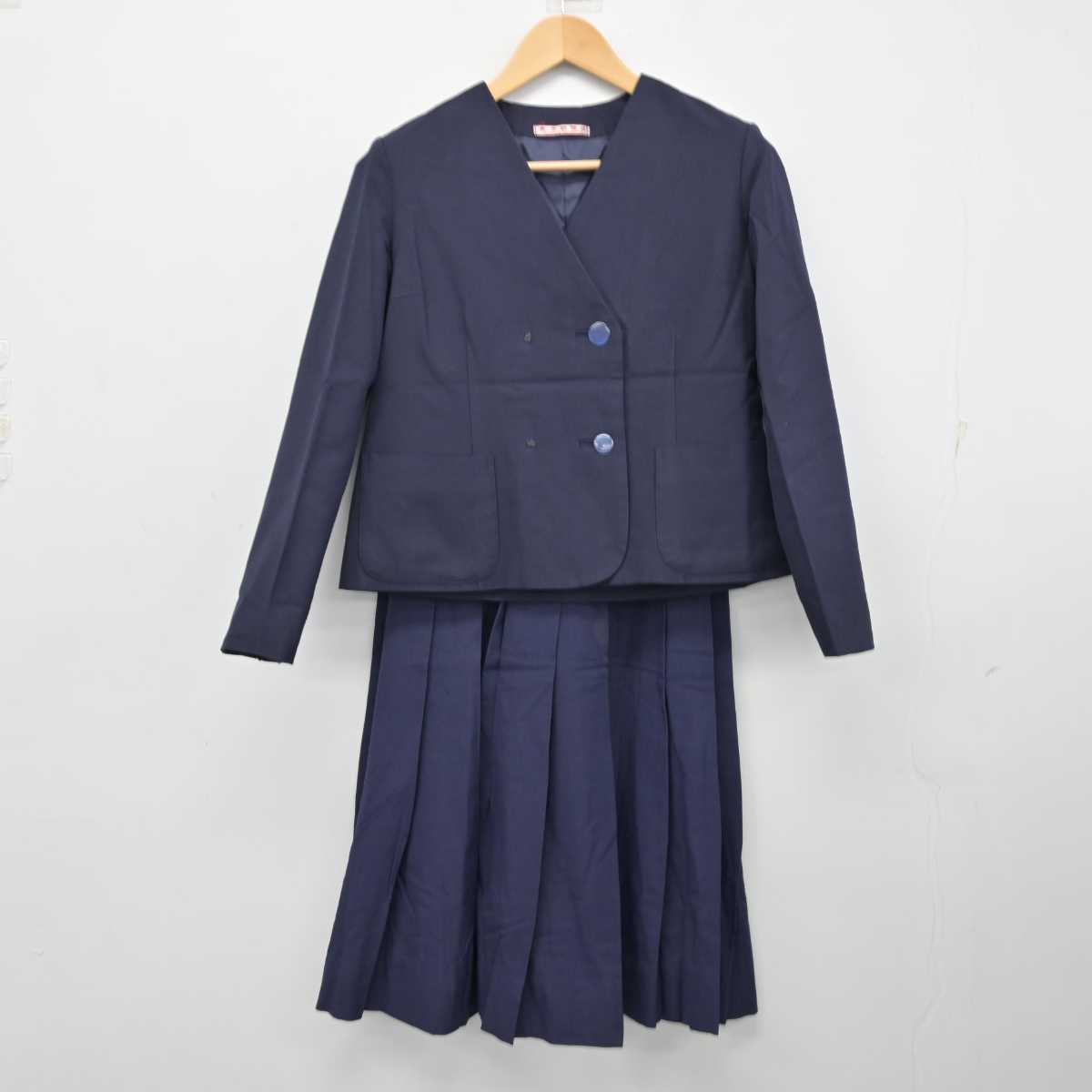 【中古】熊本県 錦ケ丘中学校 女子制服 3点 (ブレザー・スカート・スカート) sf059746