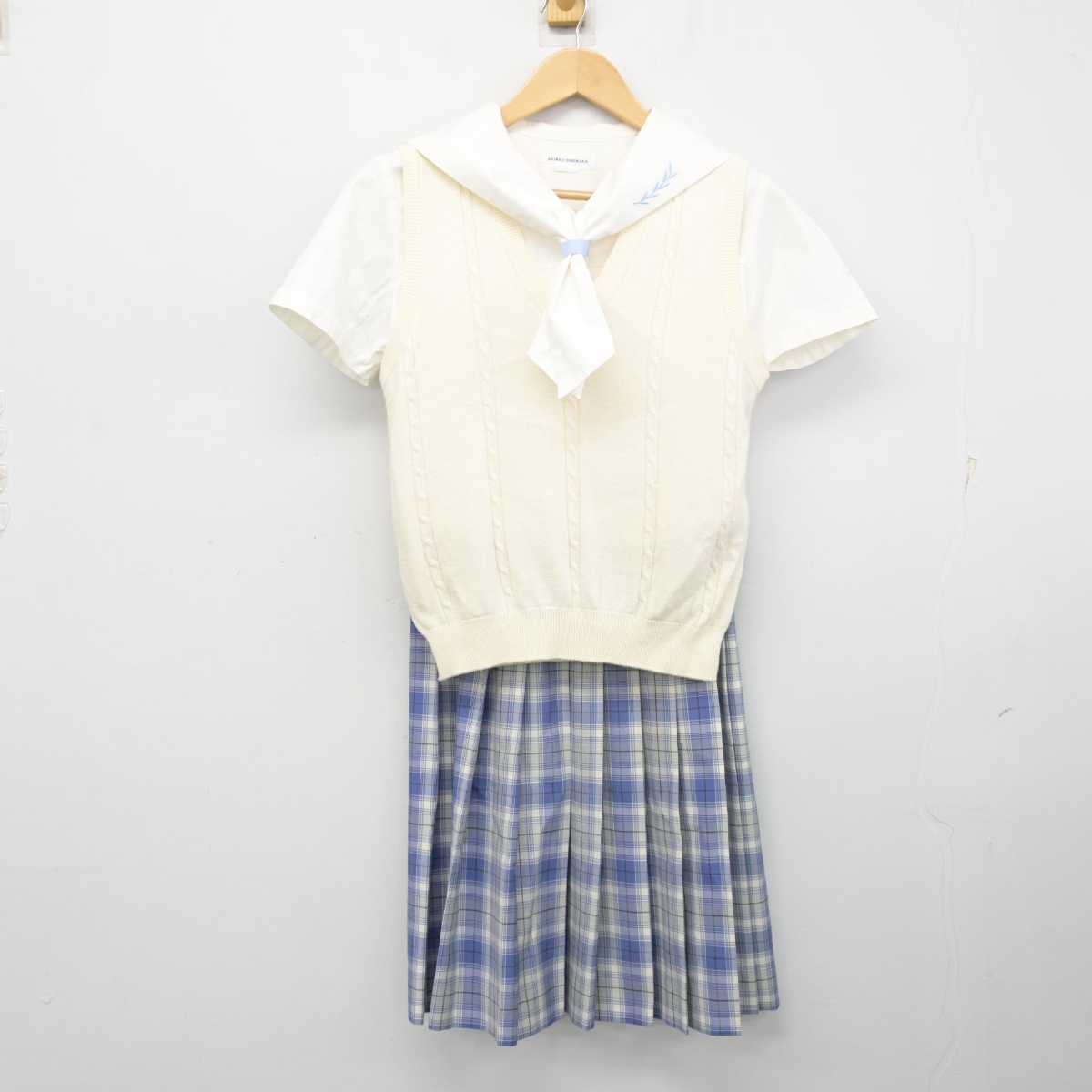 【中古】愛知県 名城大学附属高等学校 女子制服 3点 (ニットベスト・セーラー服・スカート) sf059749