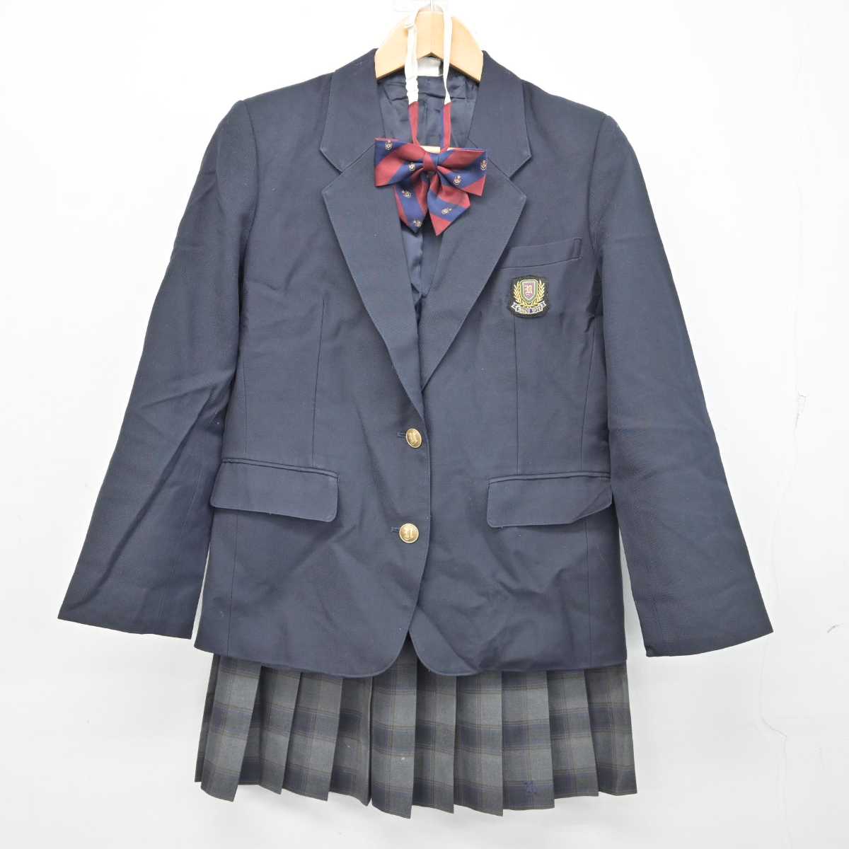 【中古】東京都 永山高等学校 女子制服 4点 (ブレザー・ニット・スカート) sf059780