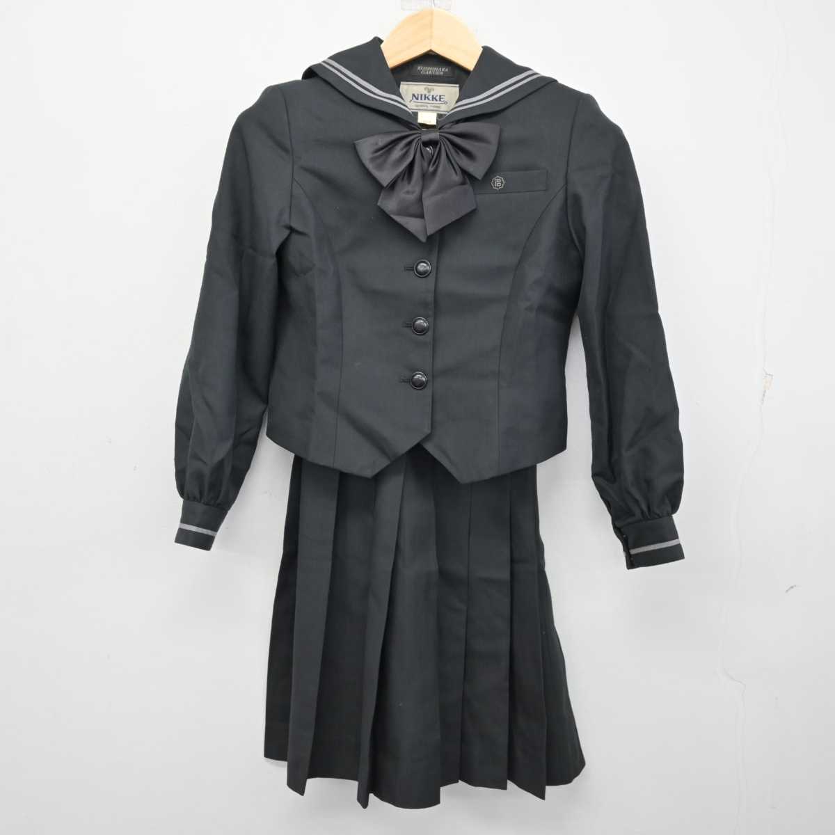 【中古】愛知県 名古屋女子大学高等学校 女子制服 3点 (セーラー服・スカート) sf059782