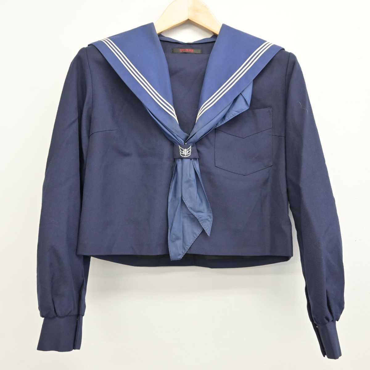 【中古】大阪府 茨木市立三島中学校 女子制服 4点 (セーラー服・スカート) sf059786