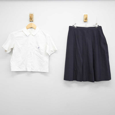 【中古】高知県 愛宕中学校 女子制服 2点 (シャツ・スカート) sf059797