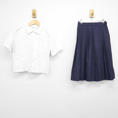 【中古】愛知県 岡崎市立甲山中学校 女子制服 2点 (シャツ・スカート) sf059813