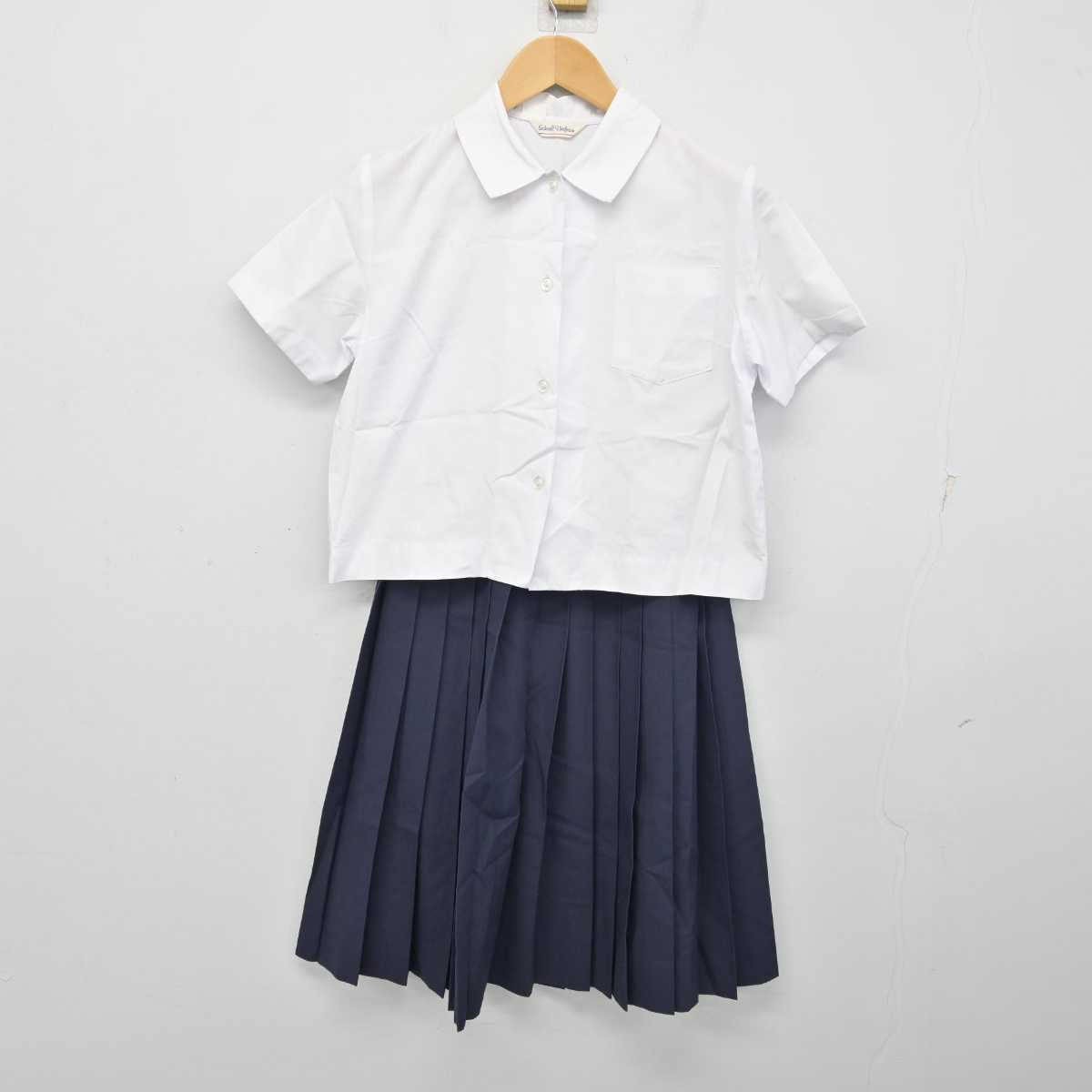 【中古】愛知県 甲山中学校 女子制服 2点 (シャツ・スカート) sf059814