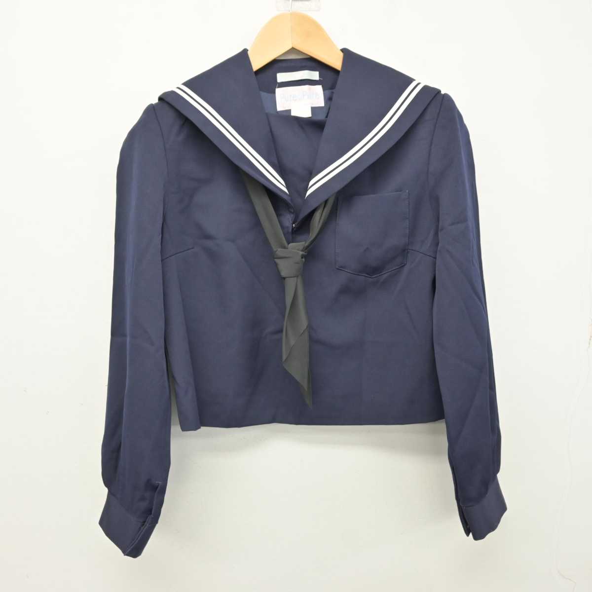 【中古】愛知県 甲山中学校 女子制服 3点 (セーラー服・スカート) sf059815