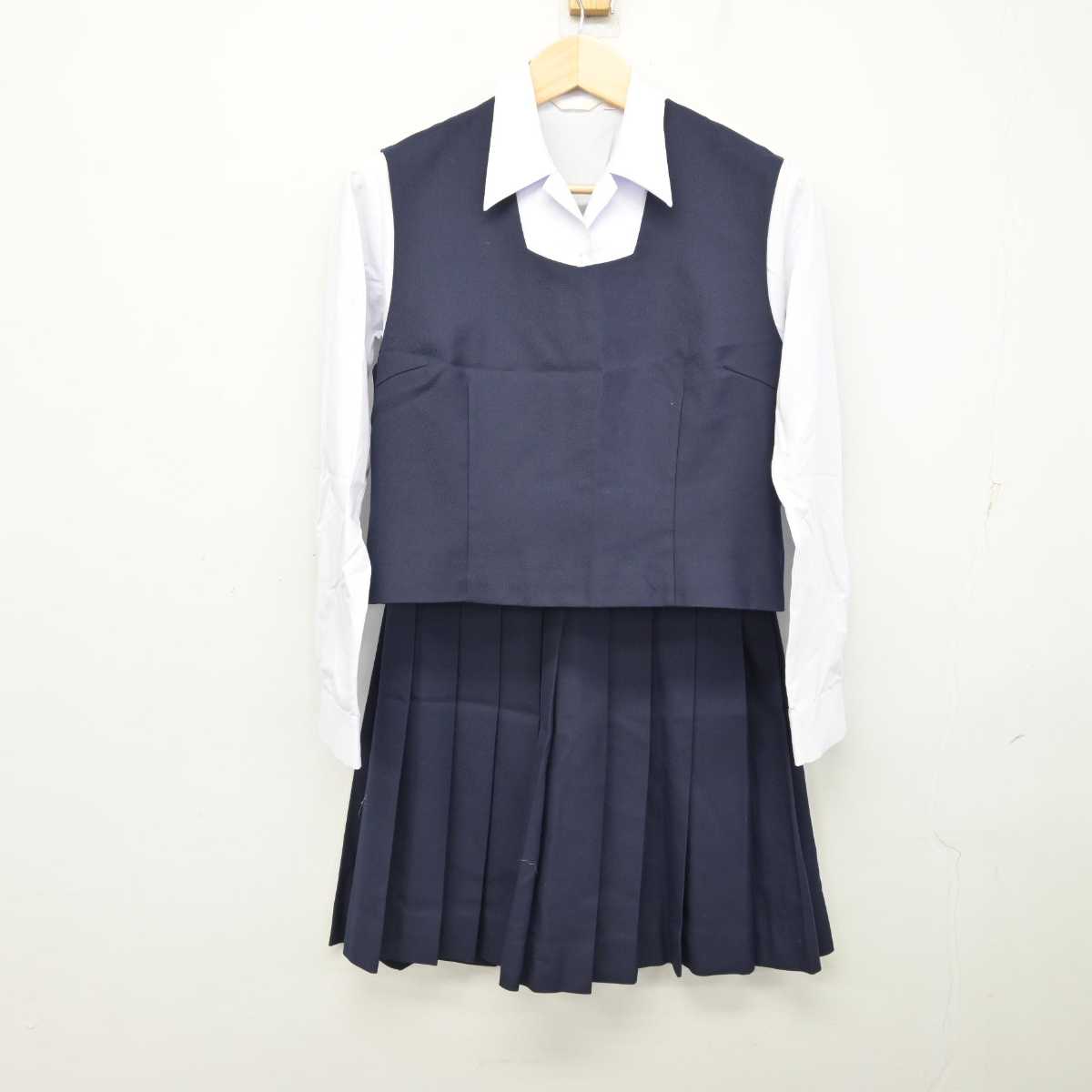 【中古】宮崎県 都城泉ヶ丘高等学校 女子制服 4点 (ブレザー・ベスト・シャツ・スカート) sf059817