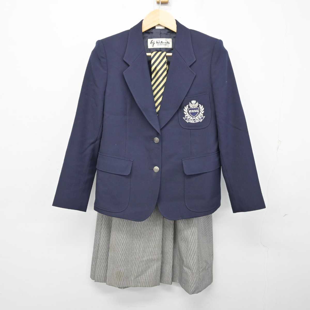 【中古】愛知県 中京大学附属中京高等学校 女子制服 4点 (ブレザー・ニットベスト・スカート) sf059825