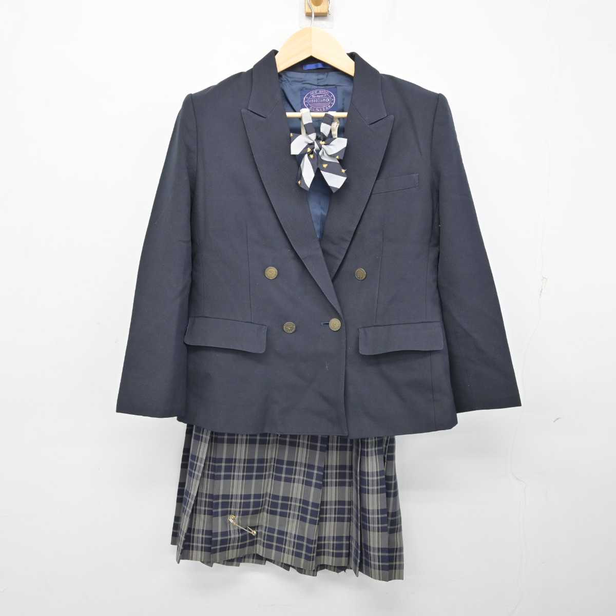 【中古】東京都 目黒高等学校 女子制服 3点 (ブレザー・スカート) sf059828