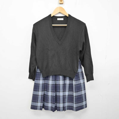 【中古】東京都 富士見中学高等学校 女子制服 3点 (ニット・ニット・スカート) sf059835