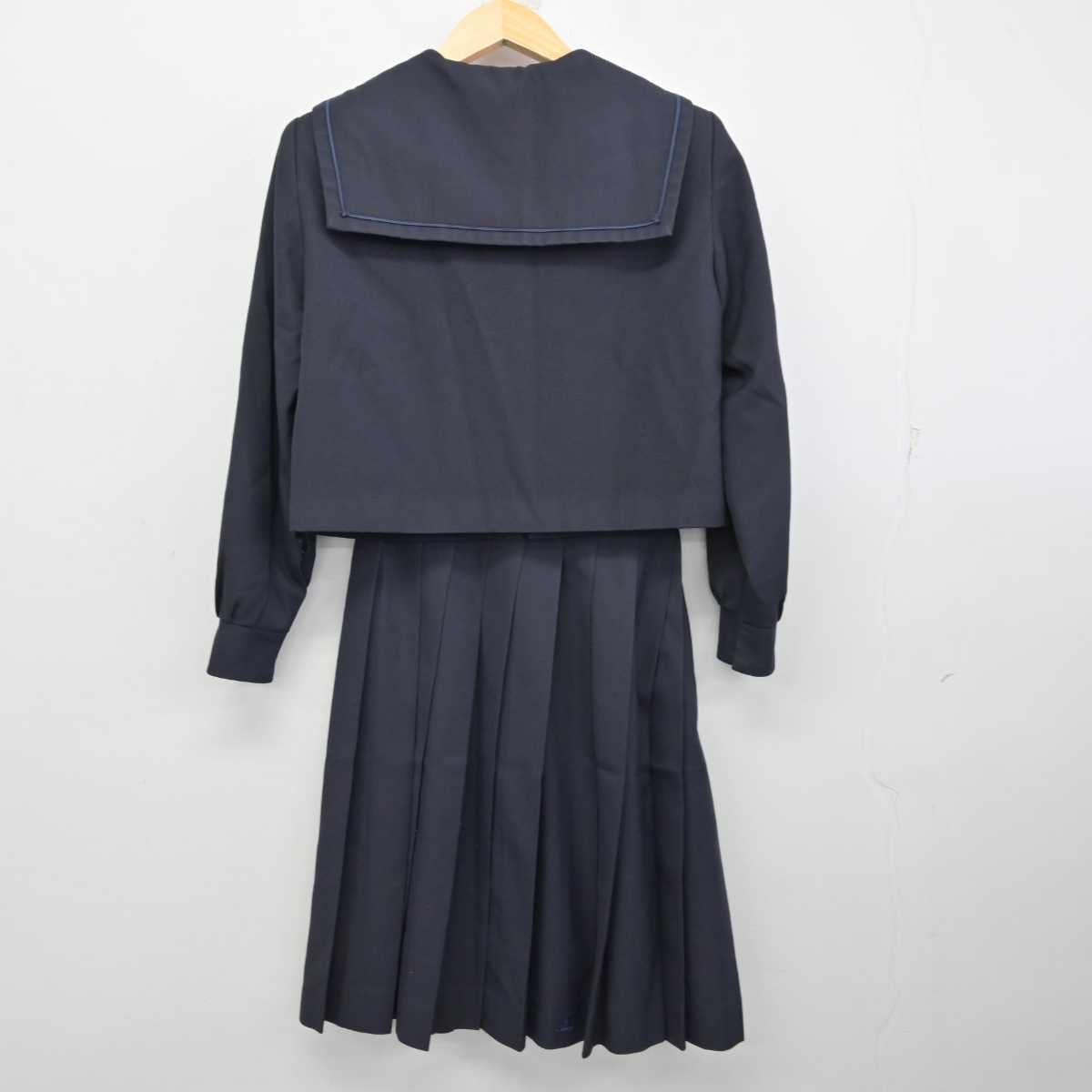 【中古】広島県 呉青山中学校・高等学校 女子制服 5点 (ニット・セーラー服・スカート) sf059859