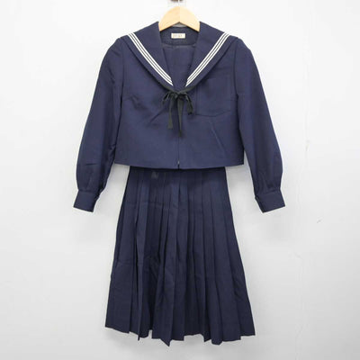 【中古】愛知県 尾西第二中学校 女子制服 5点 (セーラー服・スカート) sf059869