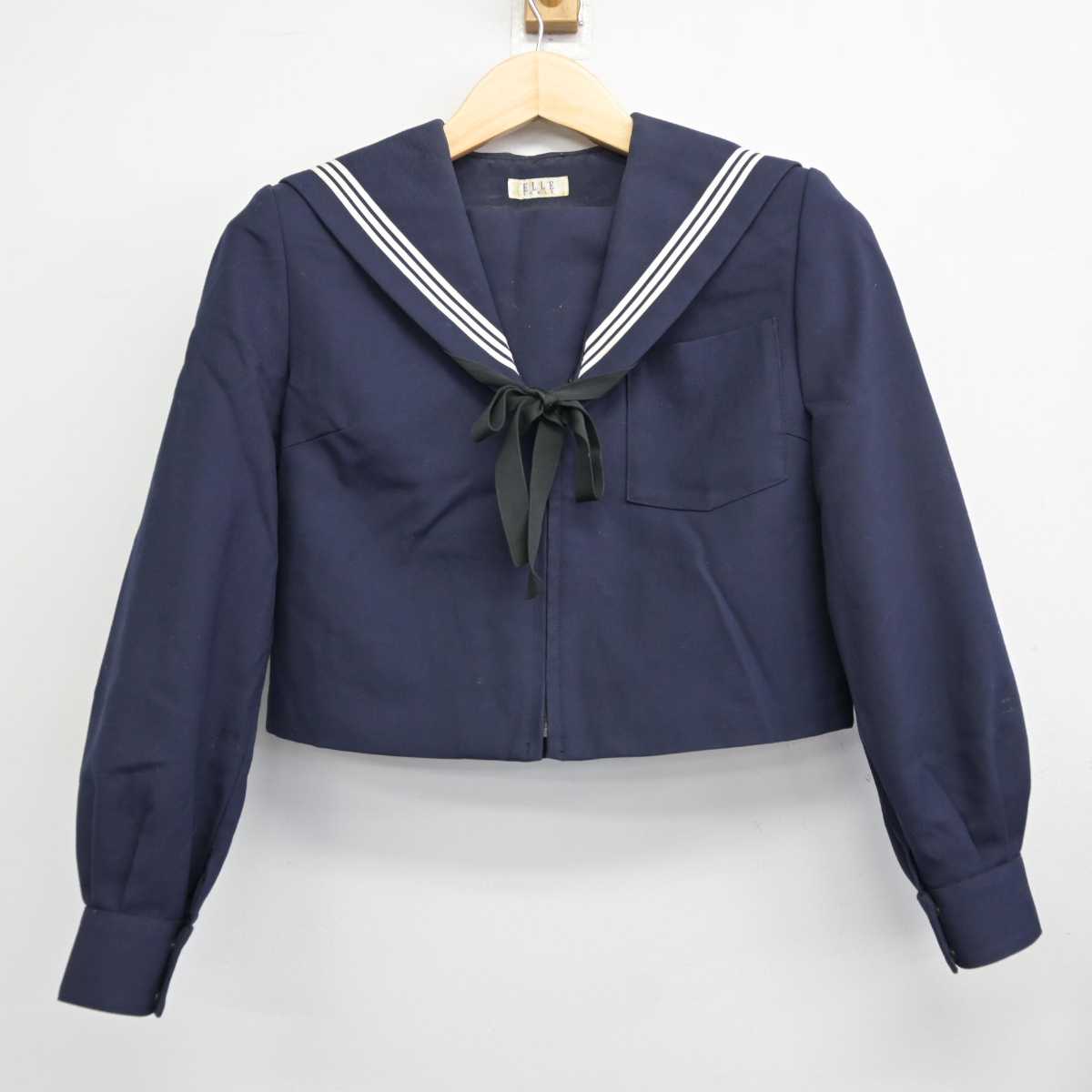 【中古】愛知県 尾西第二中学校 女子制服 5点 (セーラー服・スカート) sf059869