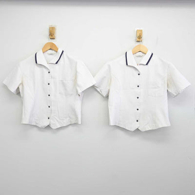 【中古】愛媛県 三津浜中学校 女子制服 3点 (シャツ・スカート) sf059877