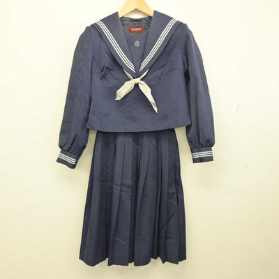 【中古】高知県 岡豊高等学校 女子制服 3点 (セーラー服・スカート) sf059886