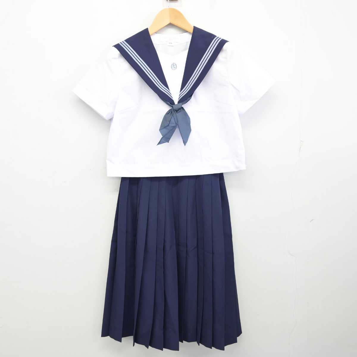 【中古】高知県 岡豊高等学校 女子制服 3点 (セーラー服・スカート) sf059887