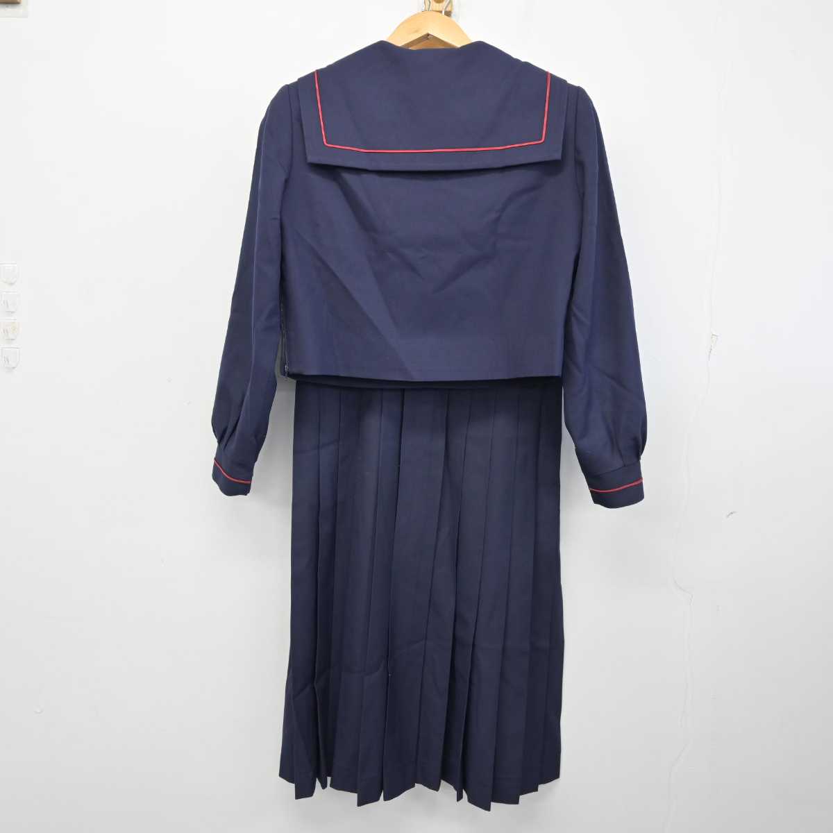 【中古】熊本県 湖東中学校 女子制服 3点 (セーラー服・ジャンパースカート) sf059899