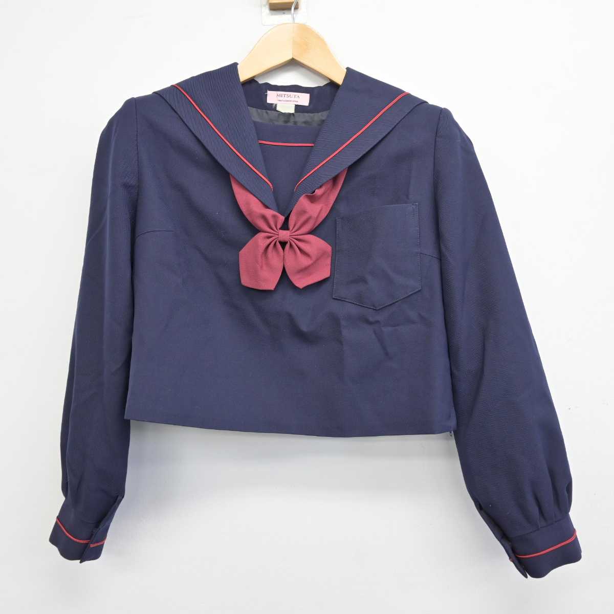 【中古】熊本県 湖東中学校 女子制服 3点 (セーラー服・ジャンパースカート) sf059899