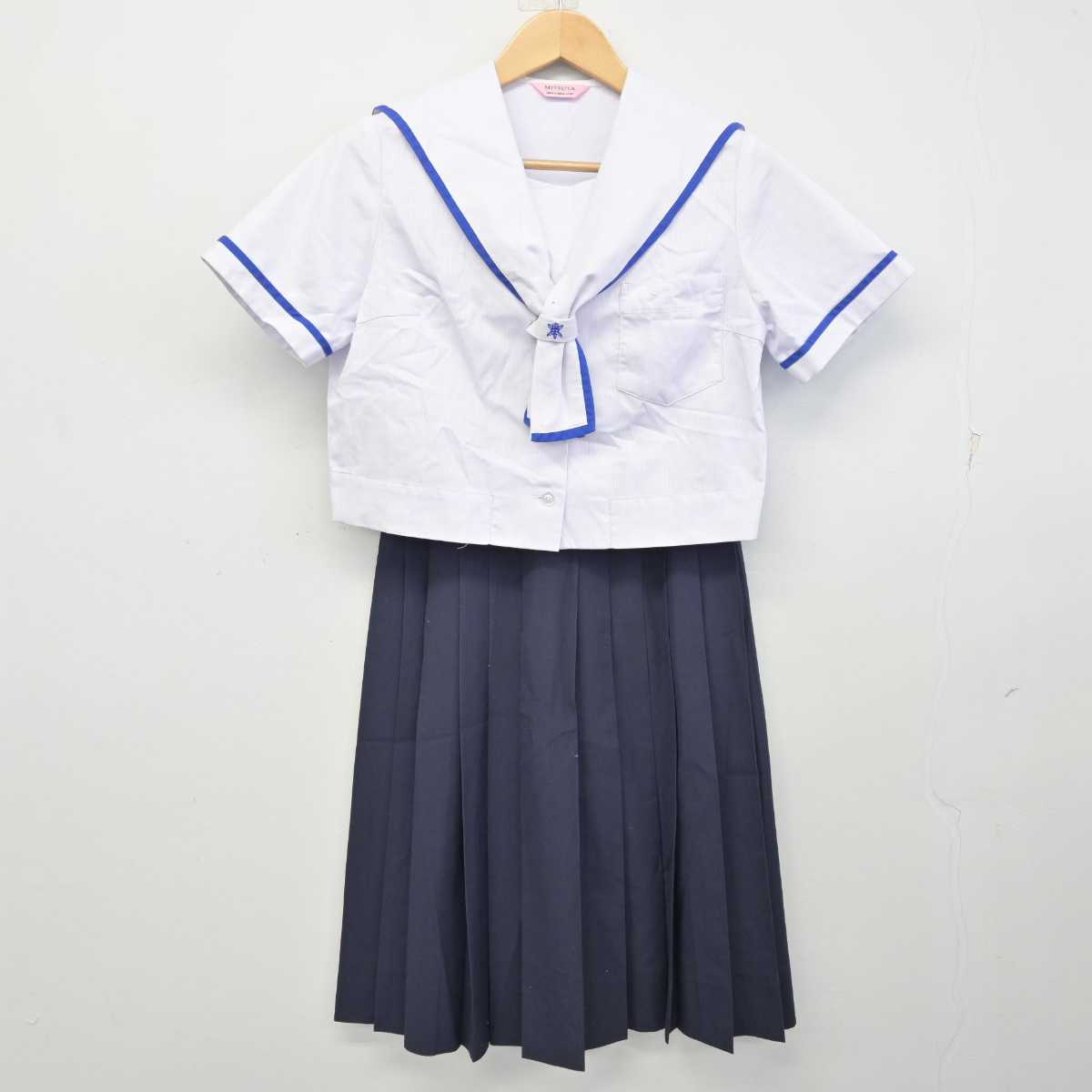 【中古】熊本県 湖東中学校 女子制服 2点 (セーラー服・スカート) sf059900