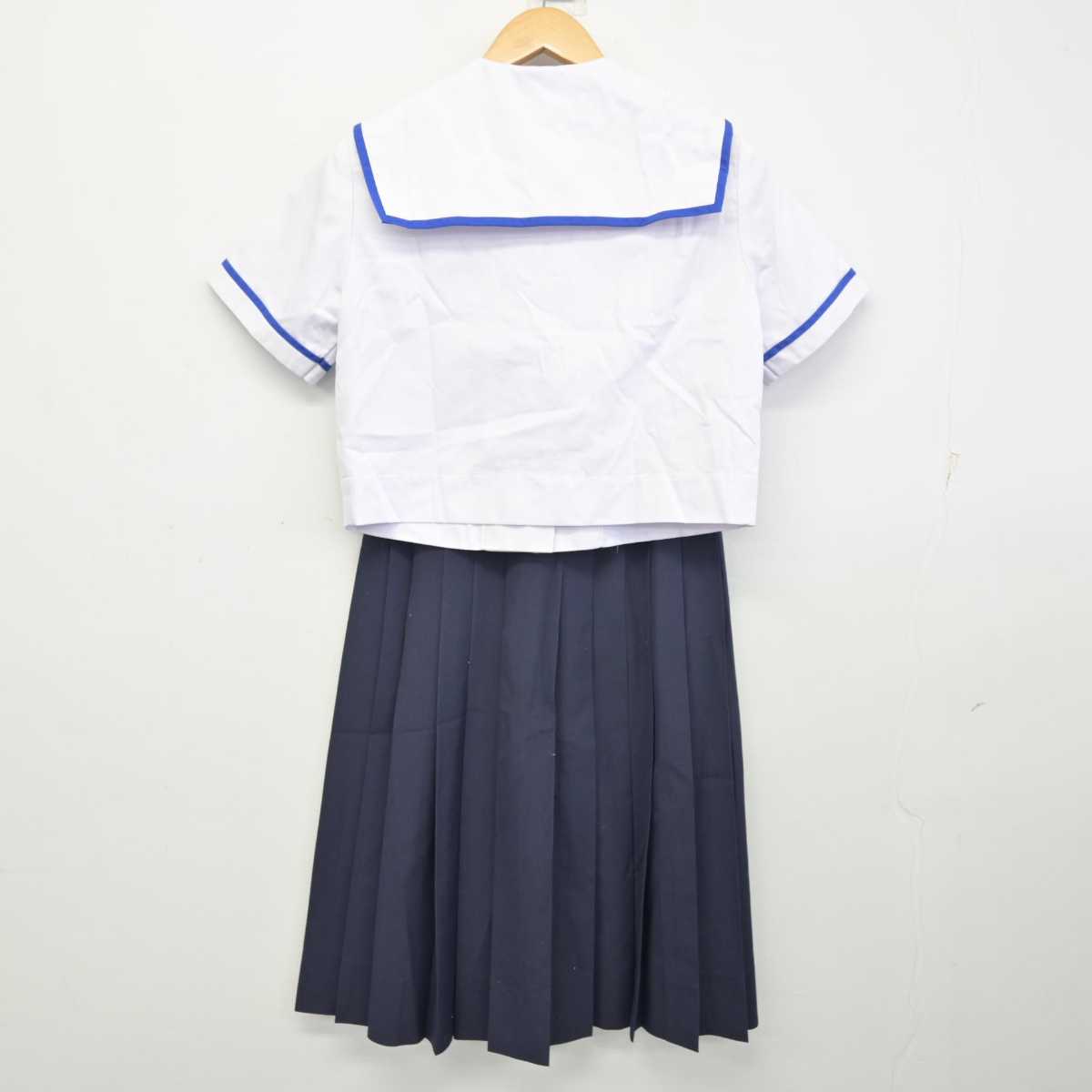 【中古】熊本県 湖東中学校 女子制服 2点 (セーラー服・スカート) sf059900