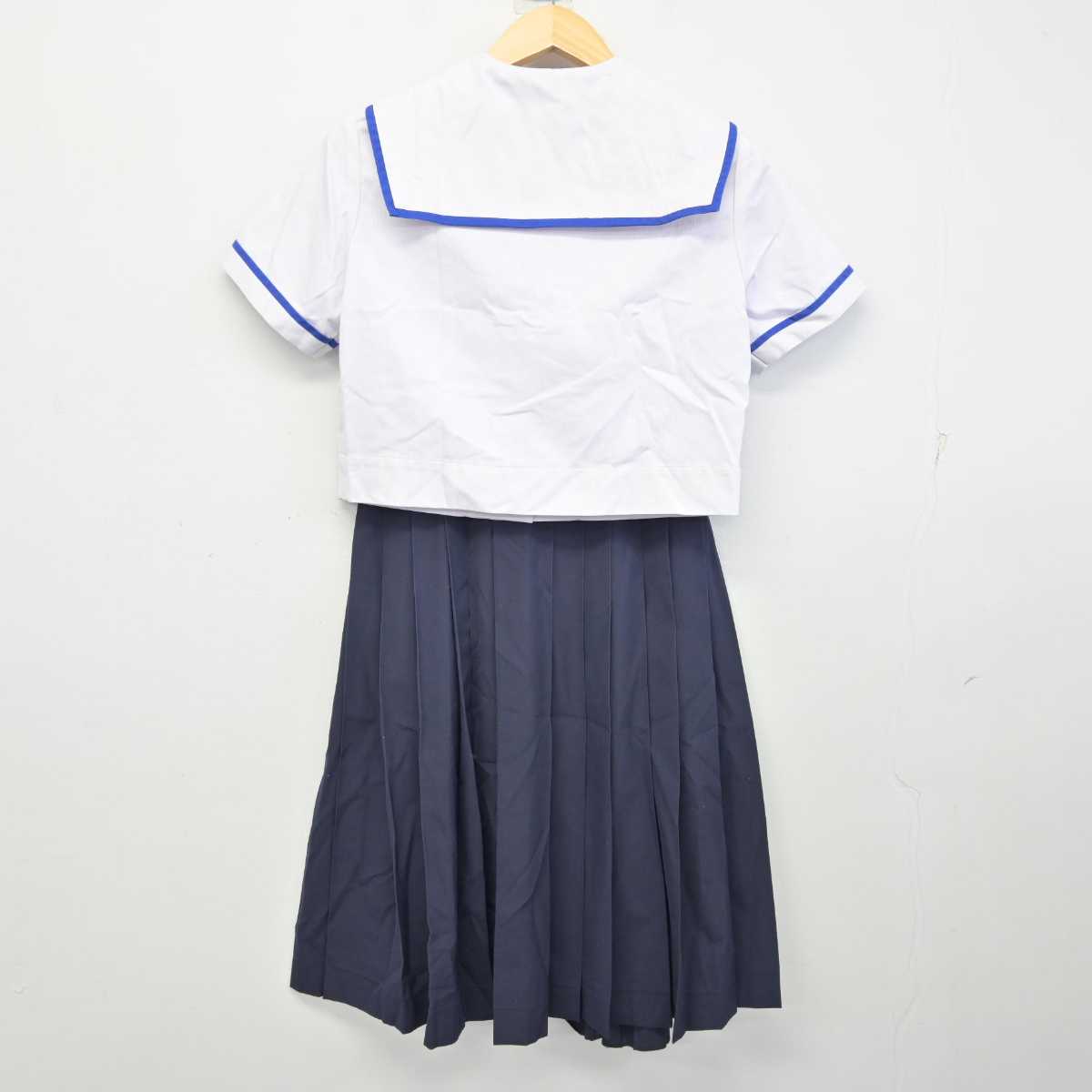 【中古】熊本県 湖東中学校 女子制服 2点 (セーラー服・スカート) sf059901