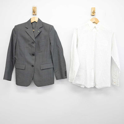 【中古】宮崎県 宮崎学園高等学校 女子制服 3点 (ブレザー・シャツ) sf059906