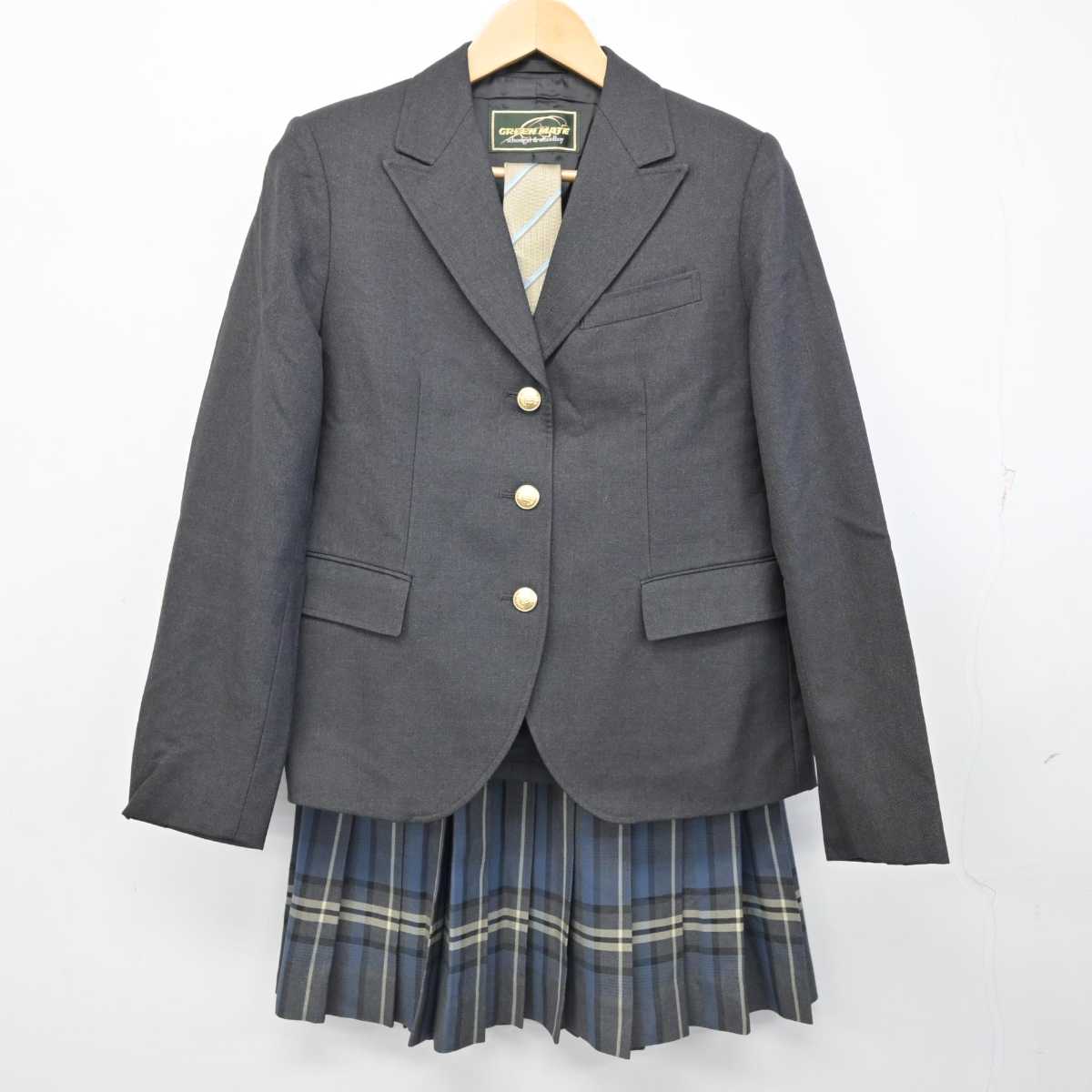 【中古】東京都 三田高等学校 女子制服 4点 (ブレザー・スカート) sf059911