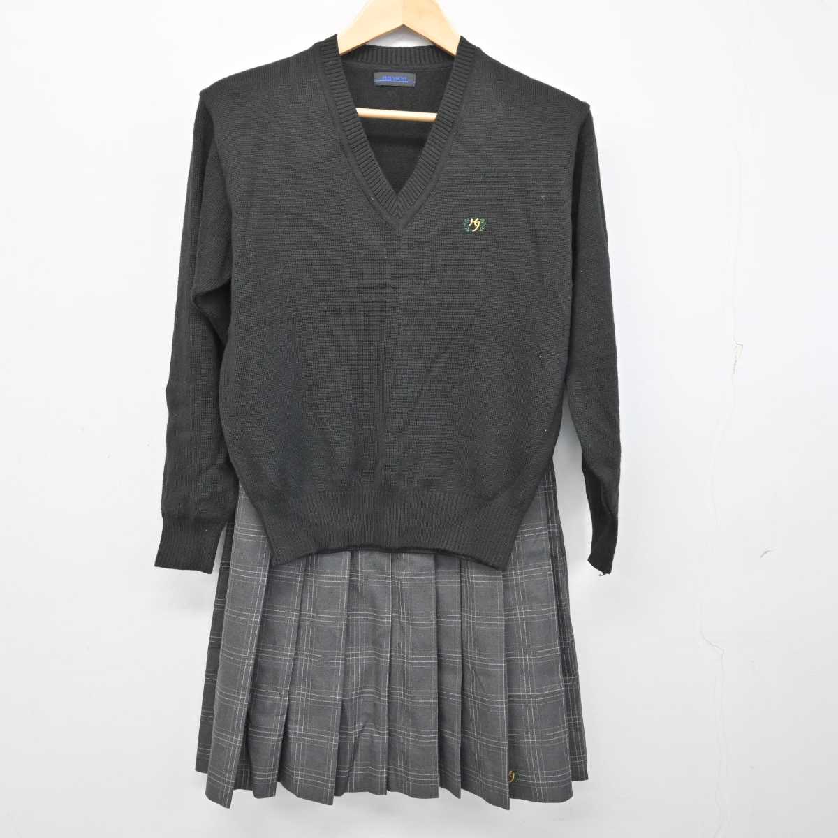 【中古】東京都 広尾学園中学校・高等学校 女子制服 2点 (ニット・スカート) sf059915