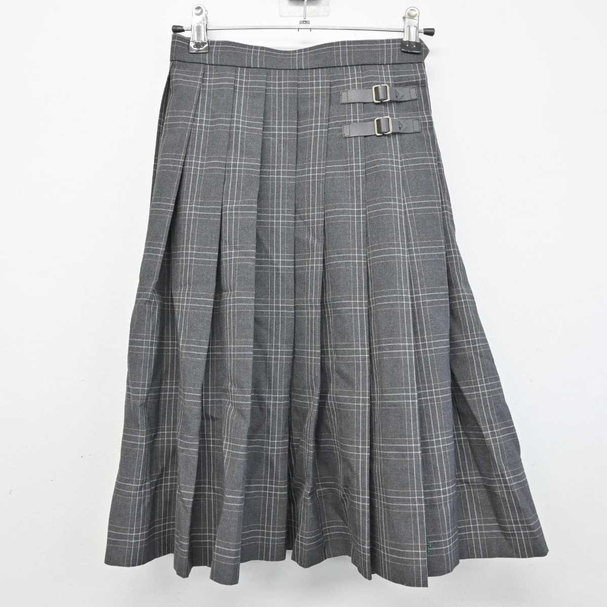 【中古】東京都 広尾学園中学校・高等学校 女子制服 2点 (ニットベスト・スカート) sf059916