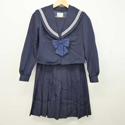 【中古】佐賀県 基山中学校 女子制服 3点 (セーラー服・スカート) sf059919