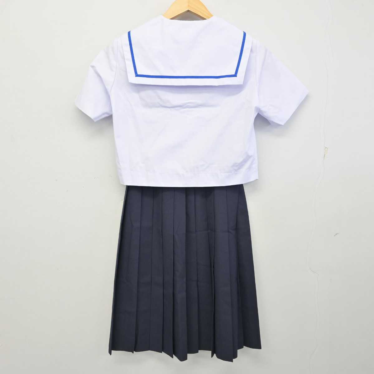 【中古】岐阜県 笠松中学校 女子制服 3点 (セーラー服・スカート) sf059921