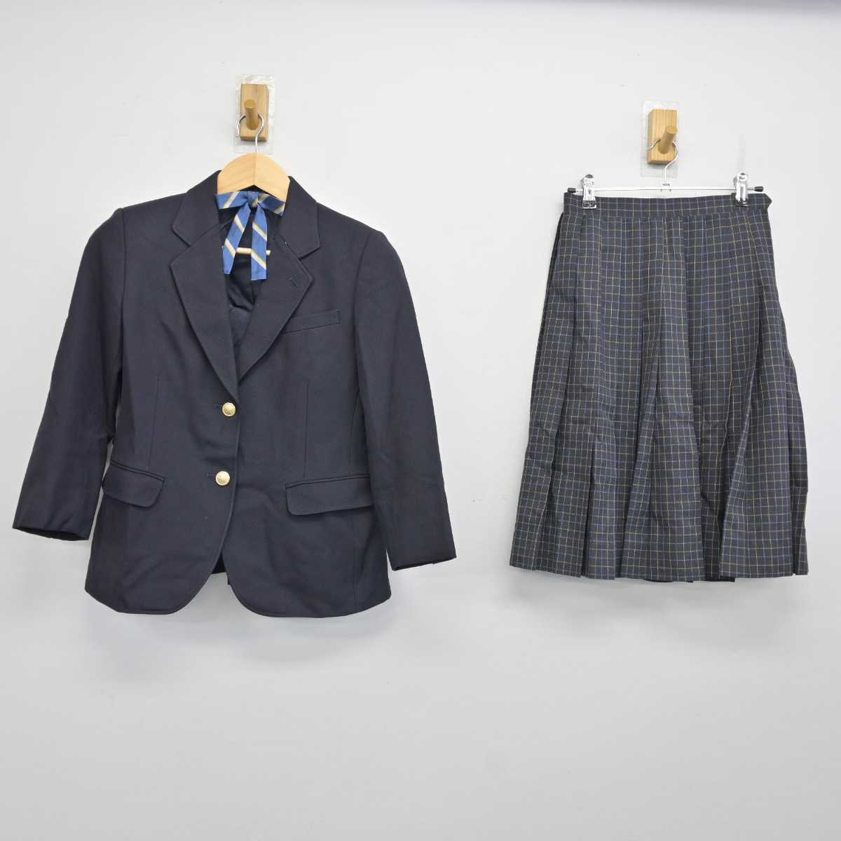 【中古】千葉県 大椎中学校 女子制服 4点 (ブレザー・スカート) sf059928