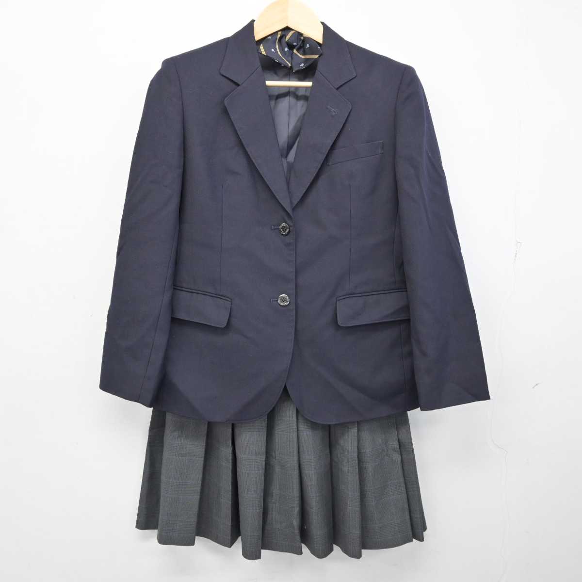 【中古】兵庫県 須磨学園高等学校 女子制服 4点 (ブレザー・ニット・スカート) sf059929